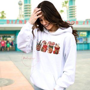 Mouse Holiday Drinks Unisex Graphic Hoodie Sweatshirt